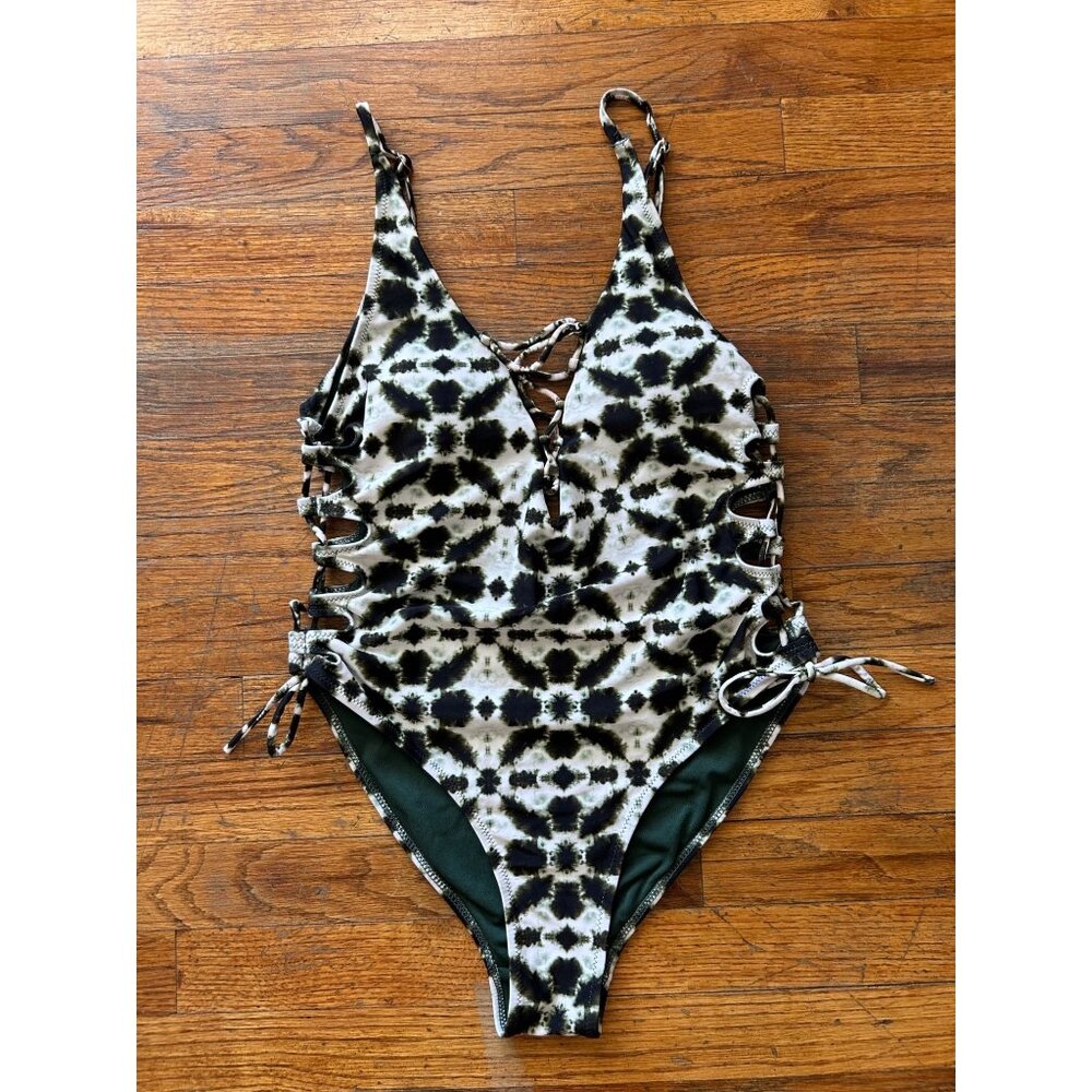 Tie-Dye‎ Lace-Up One-Piece Swimsuit Large By TiniBikini
